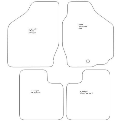 Actual Mat Shape for Suzuki Ignis II 5 Door (2003 - 2016)