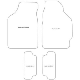 Actual Mat Shape for Honda CRX (1992 - 1997)
