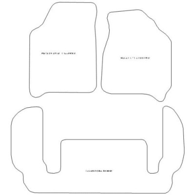 Actual Mat Shape for Kia Carens (6 Seater) (2000 - 2006)