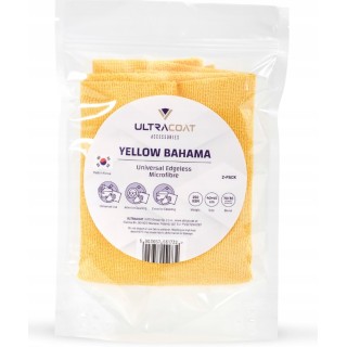 ULTRACOAT YELLOW BAHAMA -250 GSM MICROFIBRE CLOTH 2 PACK