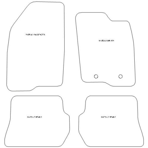 Actual Mat Shape for Mazda 2 (2003 - 2007)