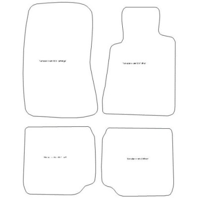 Actual Mat Shape for Mercedes S Class (W126) / CL (1980 - 1991)