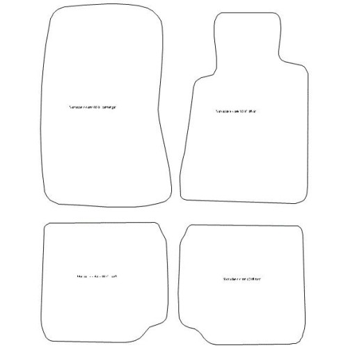 Actual Mat Shape for Mercedes S Class (W126) / CL (1980 - 1991)
